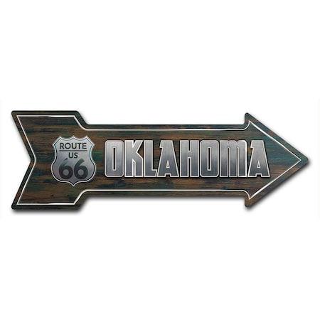 Oklahoma 66 Arrow Decal Funny Home Decor 18in Wide